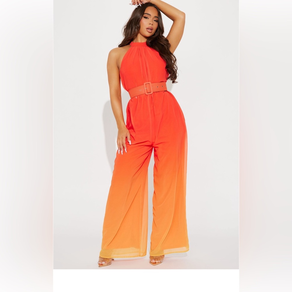 NWT gorgeous sold out orange obre jumpsuit